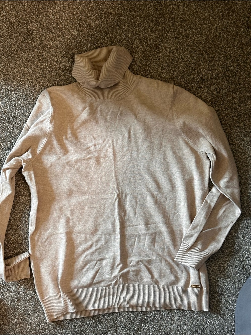 Women’s Beige Turtleneck Sweater